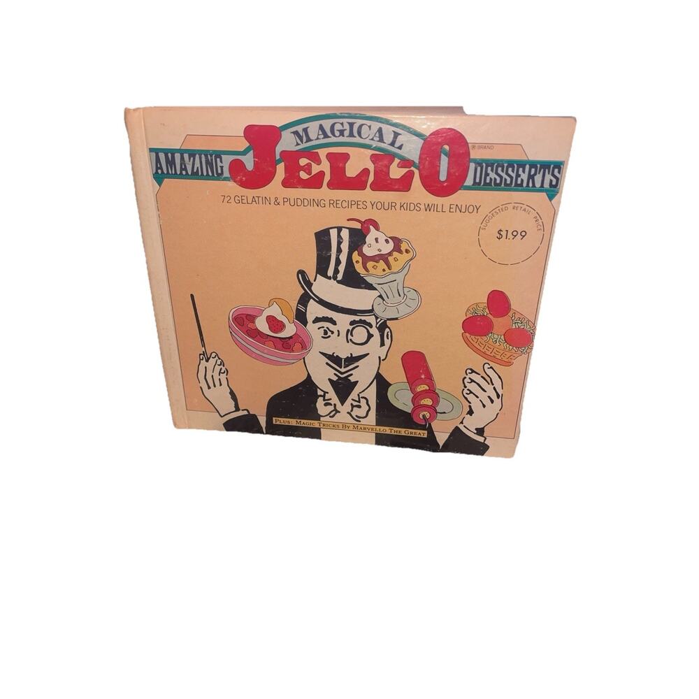 Amazing Magical Jello Desserts Book Featuring Marvello The Great Magician 1977